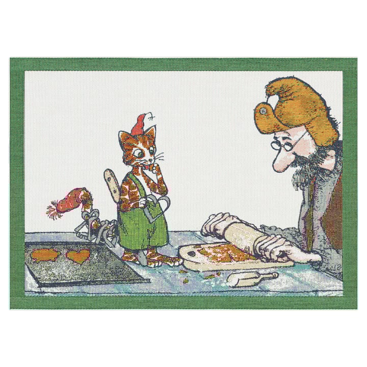 Pettson & Findus -pöytätabletti 35x48 cm, Pepparkaksbak Ekelund Linneväveri
