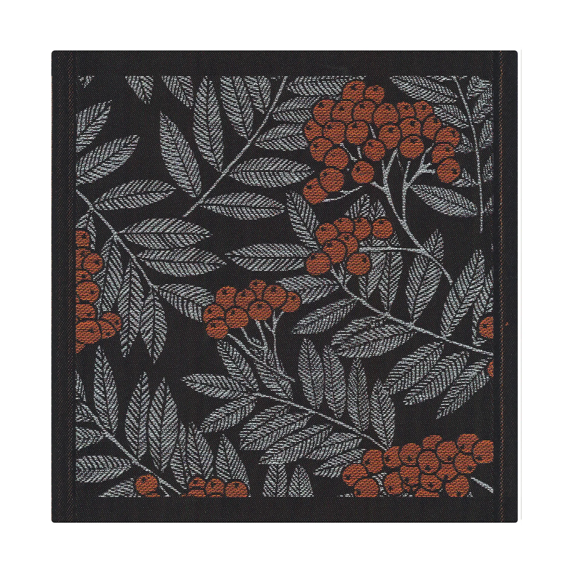 Rönnbärsblad lautasliina, 35 x 35 cm Ekelund Linneväveri