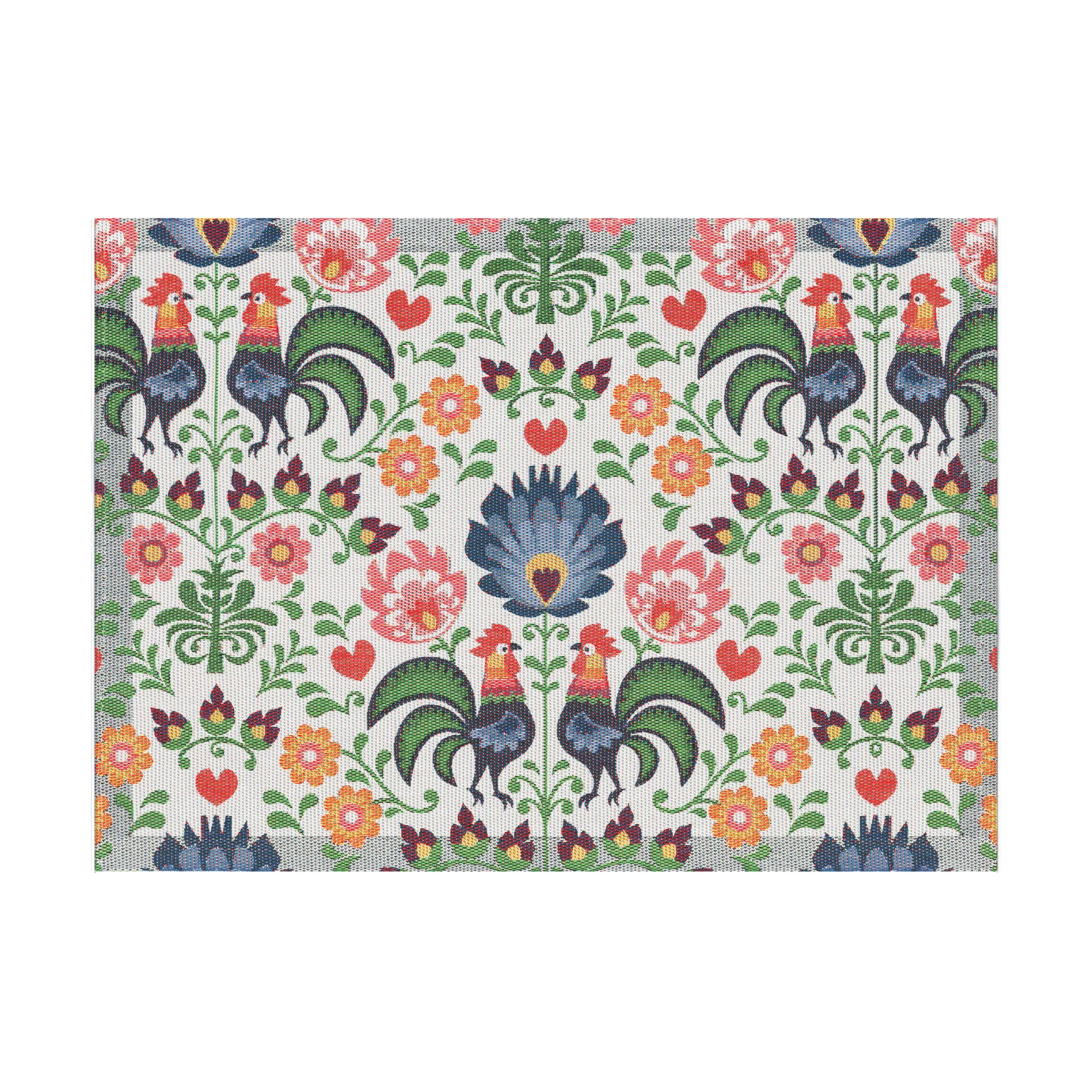 Rooster pöytätabletti 35x48 cm, Multi Ekelund Linneväveri