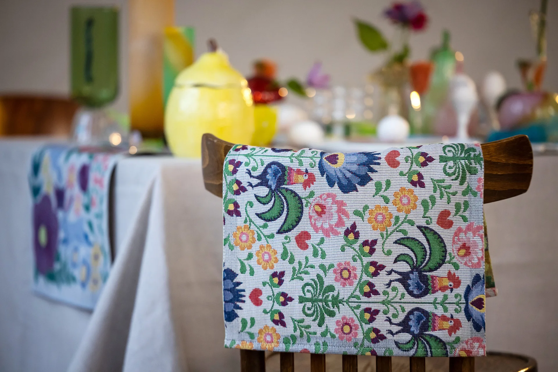 Rooster pöytätabletti 35x48 cm, Multi Ekelund Linneväveri