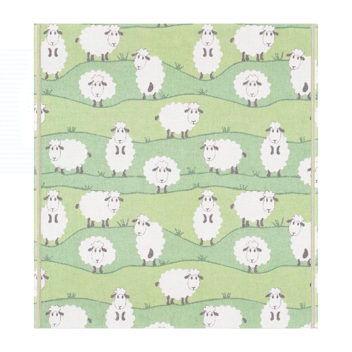 Ekelund Linneväveri Sheep vauvan huopa 70 x 75 cm | Skandinaavinen Sisustus | Lasten viltit | Vihreä