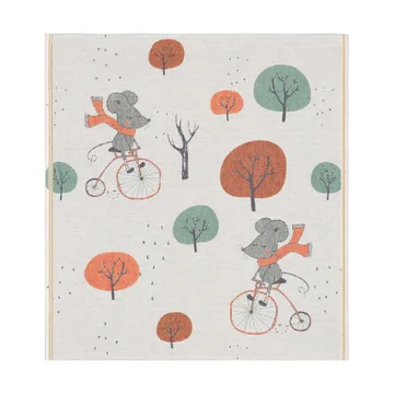 Skogsmus vauvanpeitto 70x75 cm - Multi - Ekelund Linneväveri