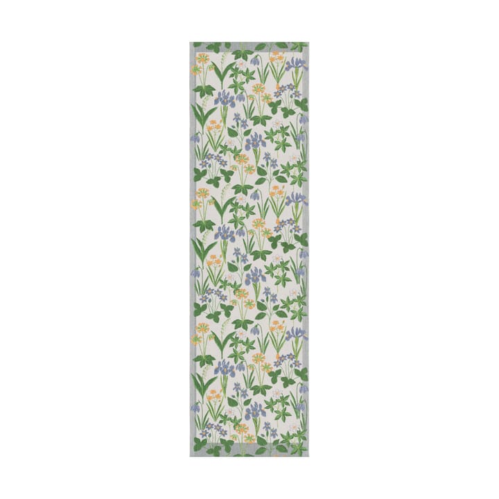 Solblå pöytäliina 35x120 cm - Monivärinen - Ekelund Linneväveri