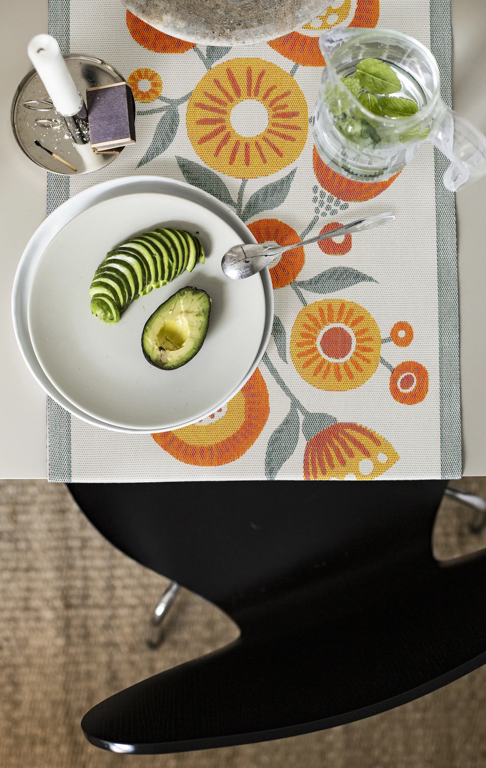 Solblomma kaitaliina, 35 x 100 cm Ekelund Linneväveri