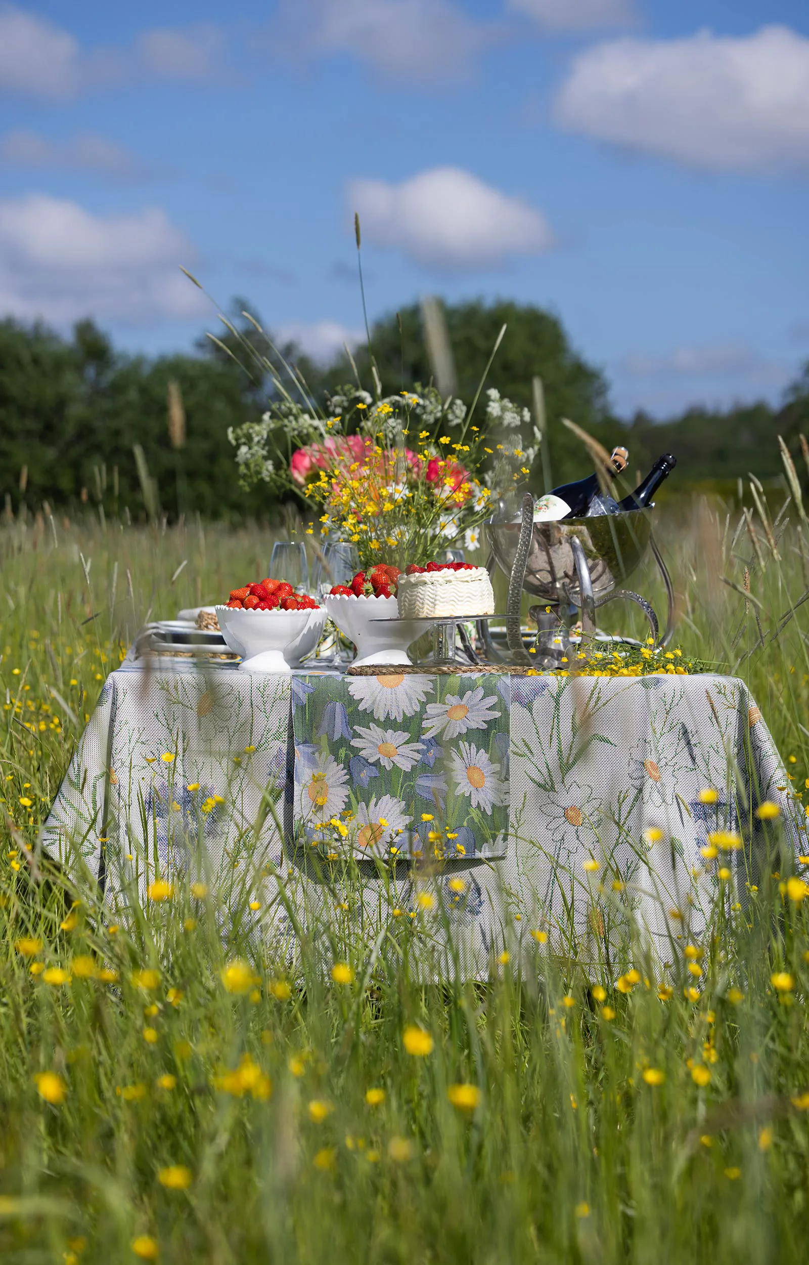 Sommar tabletti 35x48 cm, Monivärinen Ekelund Linneväveri