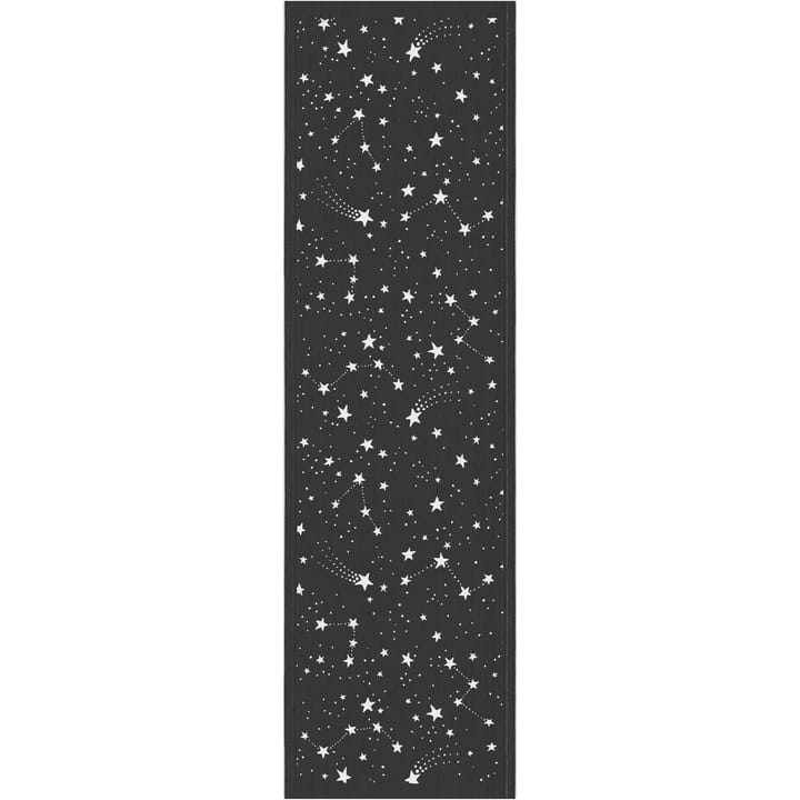 Stjärnfall kaitaliina 35x120 cm - Musta - Ekelund Linneväveri