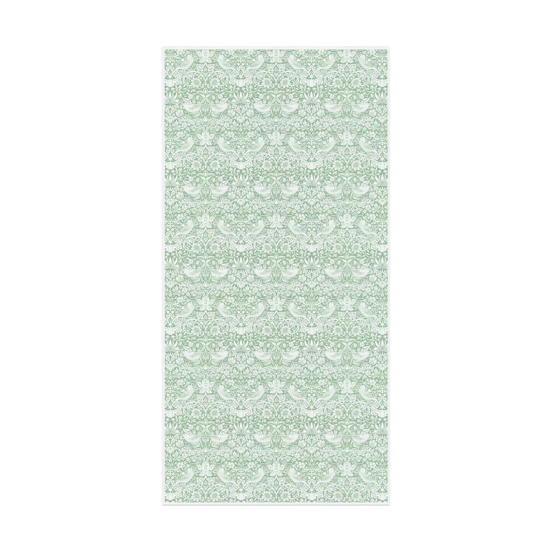 Strawberry Thief pöytäliina 150x300 cm, Vihreä Ekelund Linneväveri