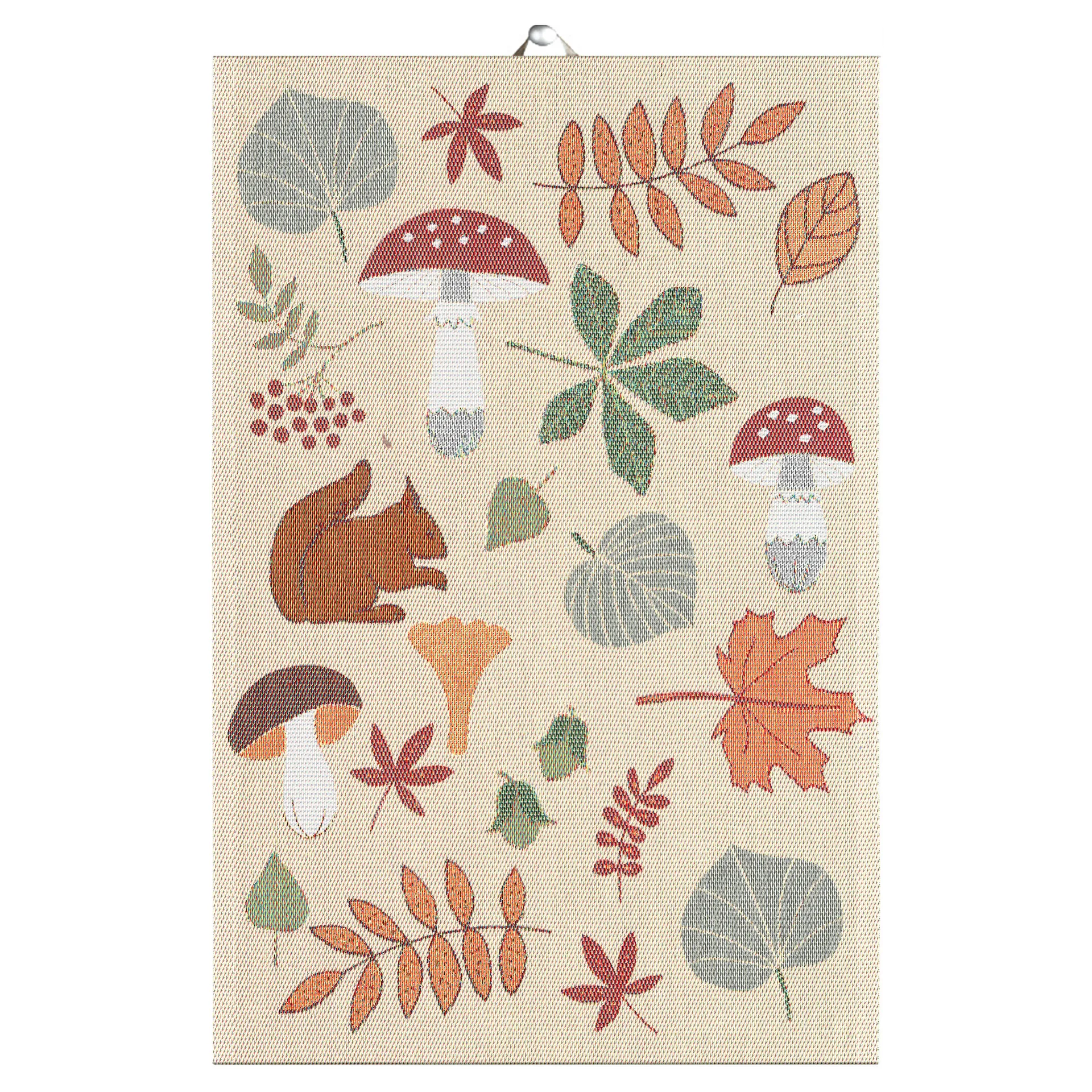 Svamplöv keittiöpyyhe 40x60 cm, Multi Ekelund Linneväveri
