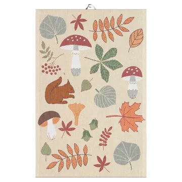 Svamplöv keittiöpyyhe 40x60 cm - Multi - Ekelund Linneväveri