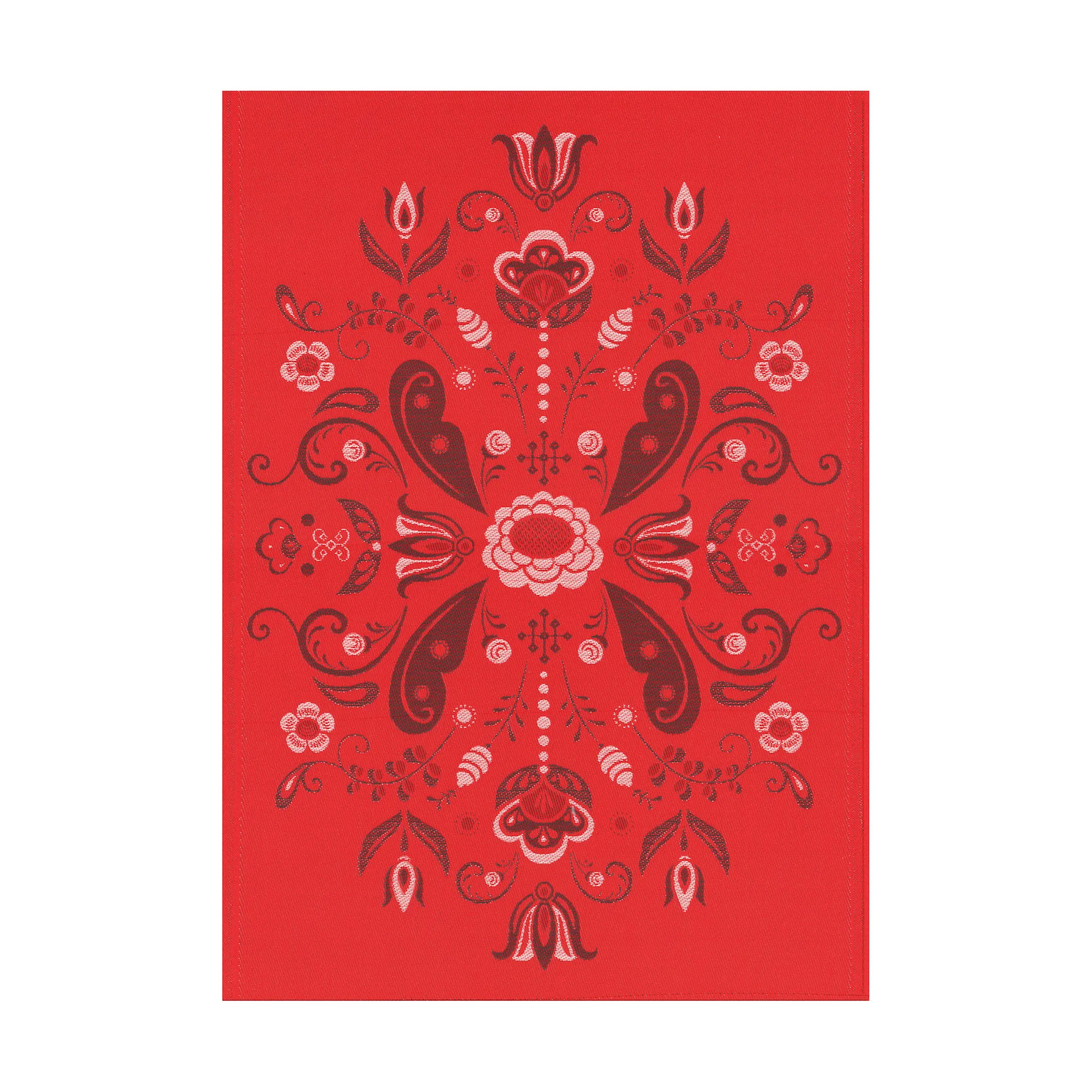 Torplyckan keittiöpyyhe 48x70 cm, Punainen Ekelund Linneväveri