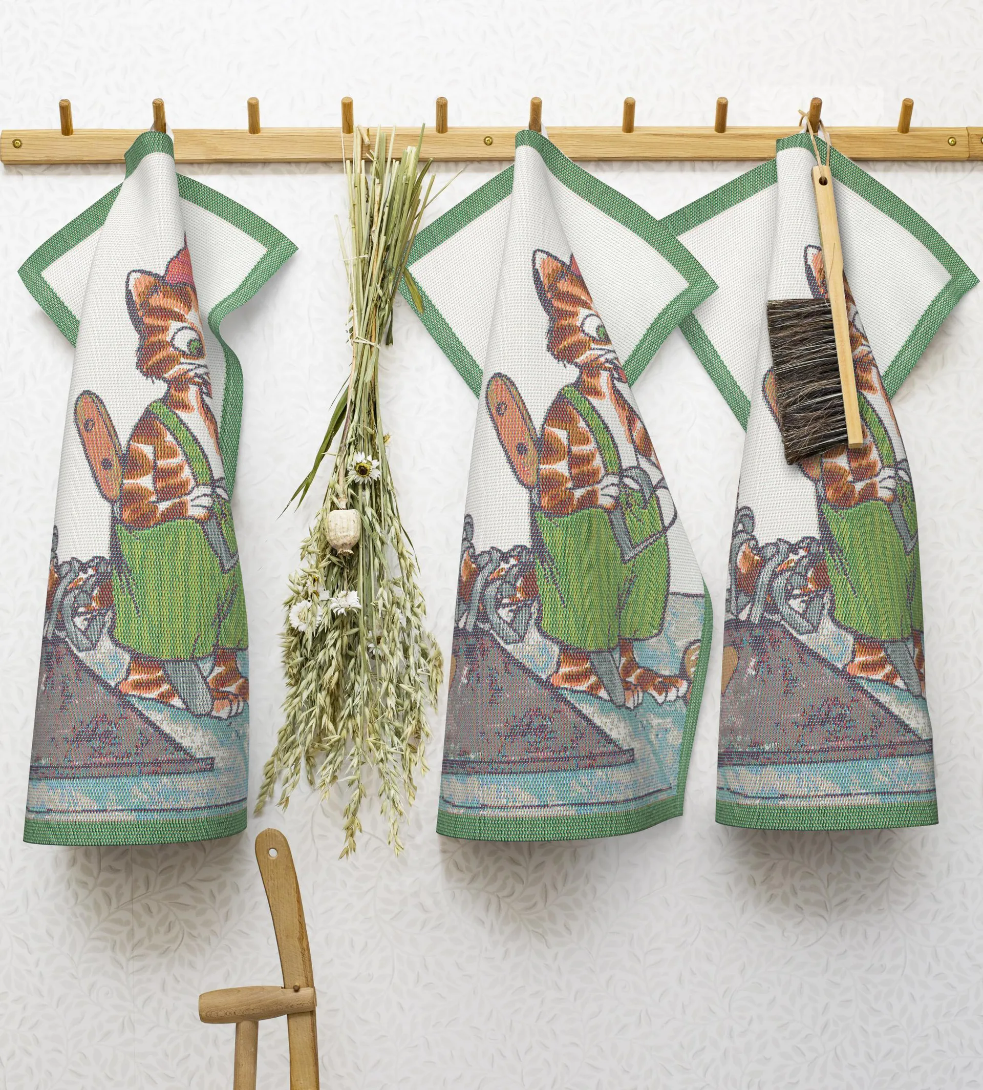 Viiru & Pesonen keittiöliina, Piparkakkujen leipominen Ekelund Linneväveri