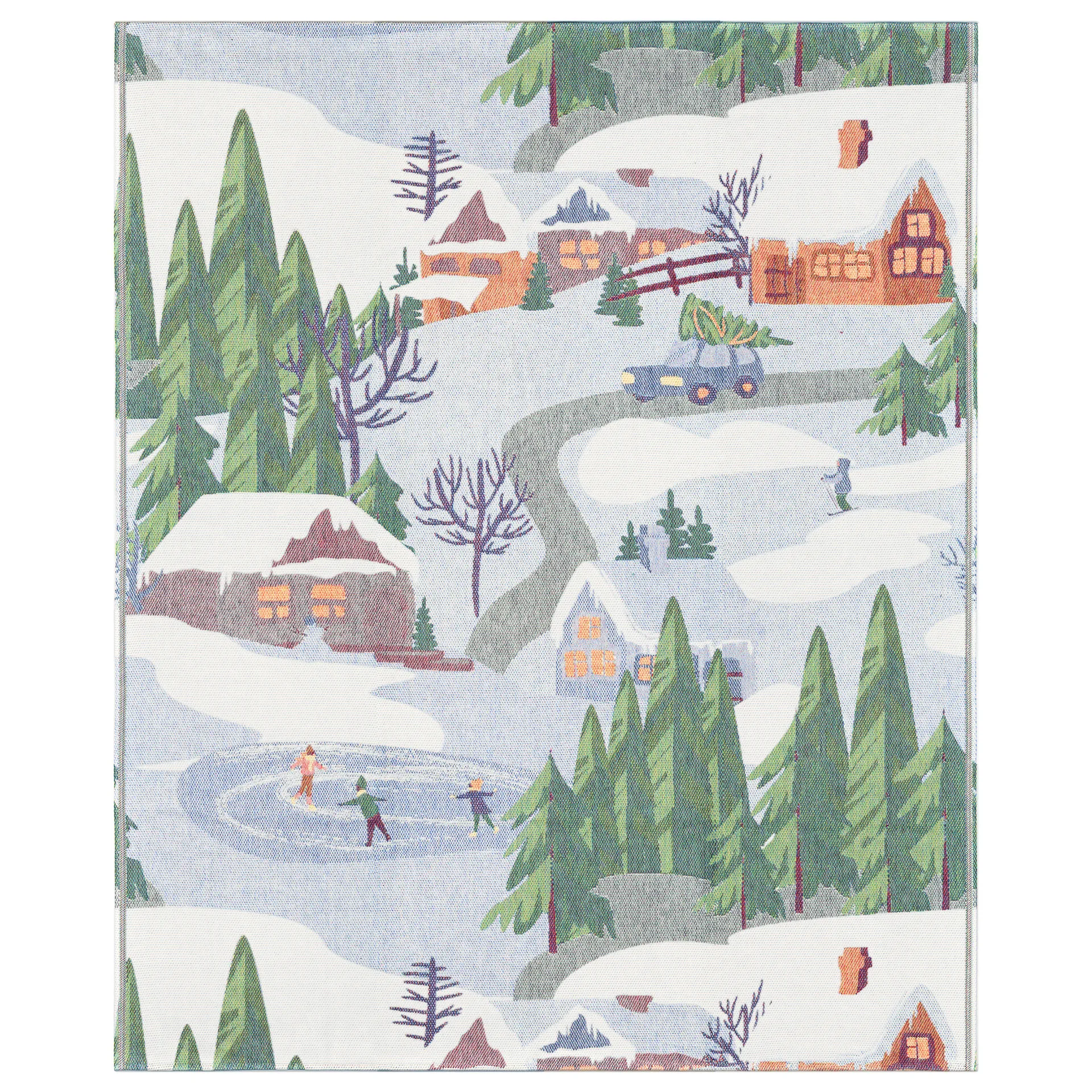 Vinterliv viltti 140x170 cm, Multi Ekelund Linneväveri