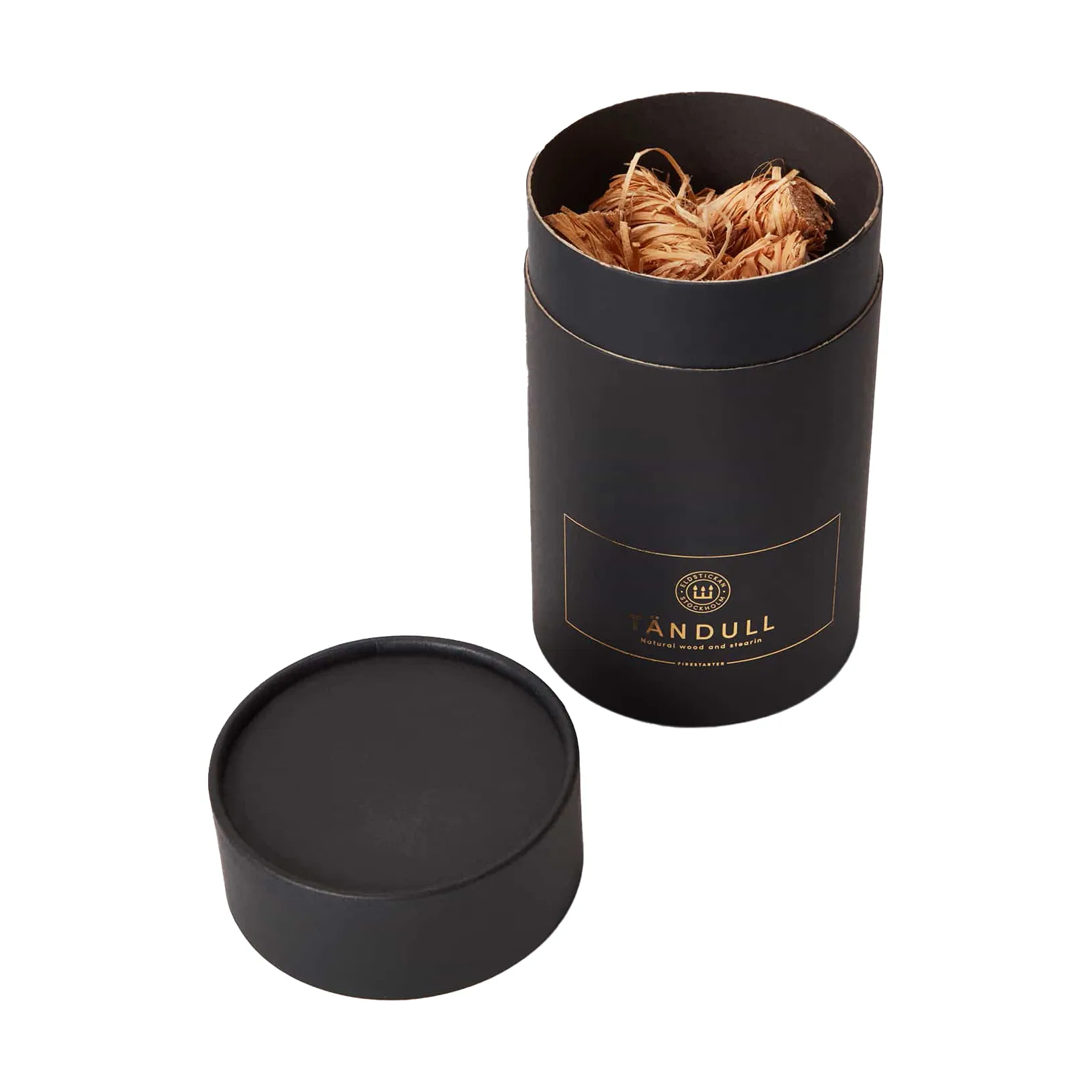 Eldstickan sytytysvilla pyöreä, Musta Eldstickan