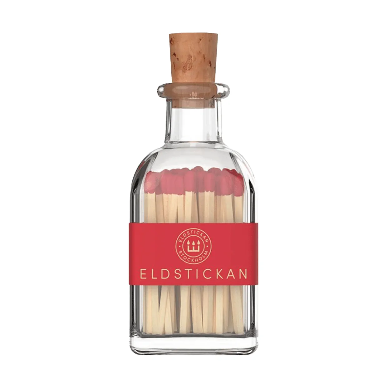 Lilla eldstickan tulitikkurasia, jossa on 60 tulitikkua., Pieni ruusu Eldstickan