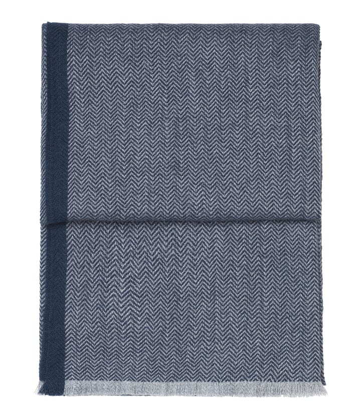 Herringbone huopa 130x190 cm - Dark blue-grey - Elvang Denmark