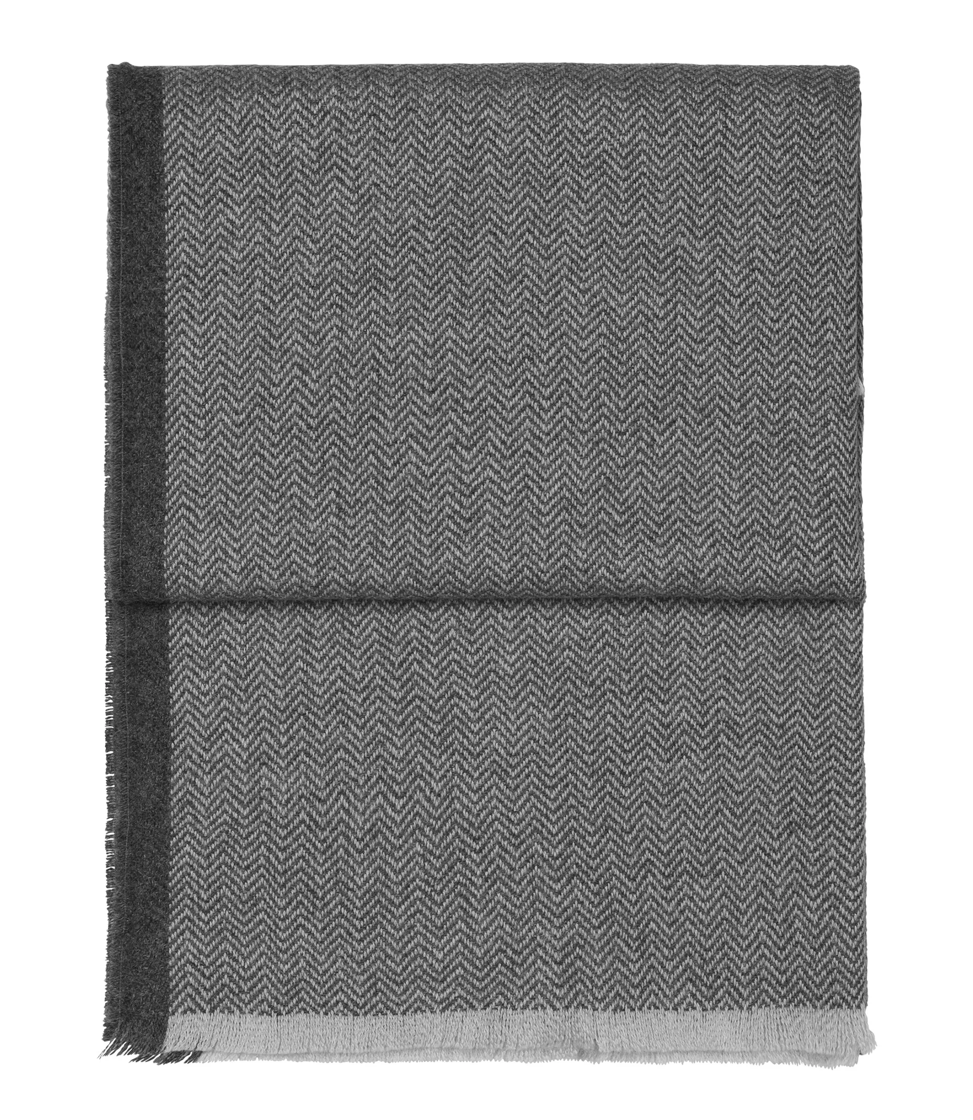 Herringbone huopa 130x190 cm, Light grey-grey Elvang Denmark