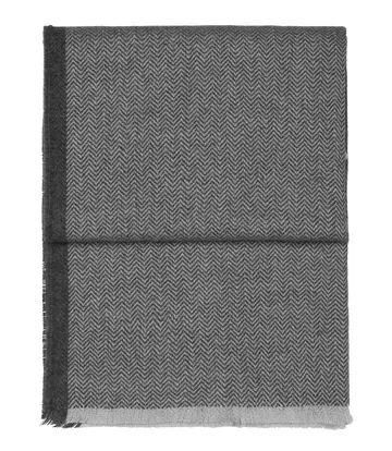 Herringbone huopa 130x190 cm - Light grey-grey - Elvang Denmark