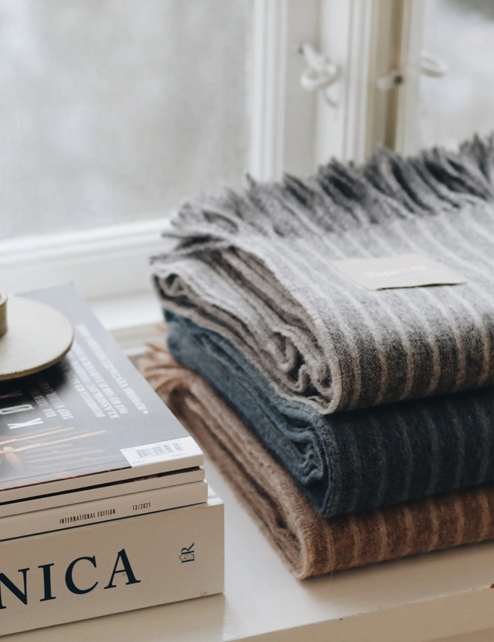 Stripes huopa 130 x 200 cm, Camel Elvang Denmark