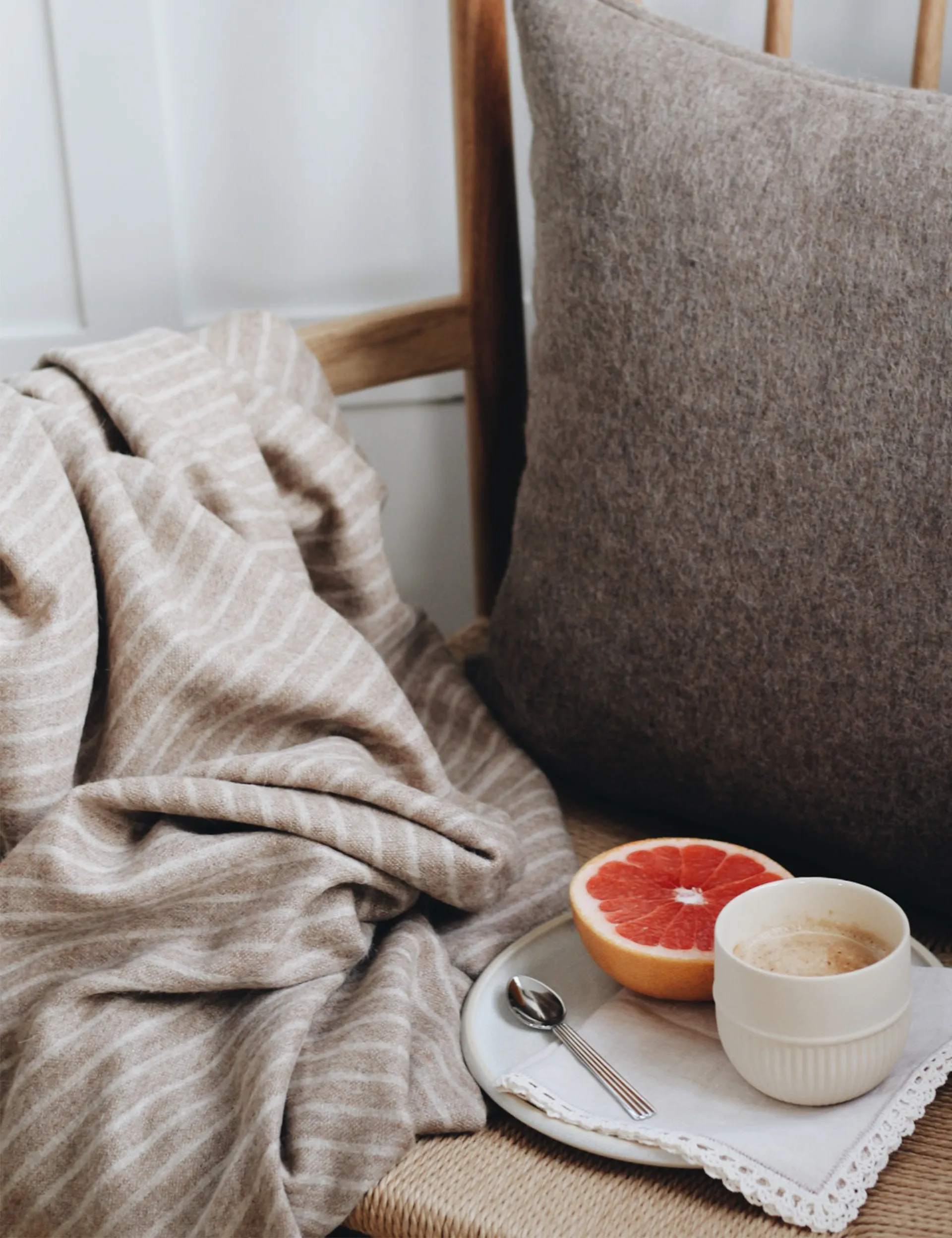 Stripes huopa 130 x 200 cm, Camel Elvang Denmark