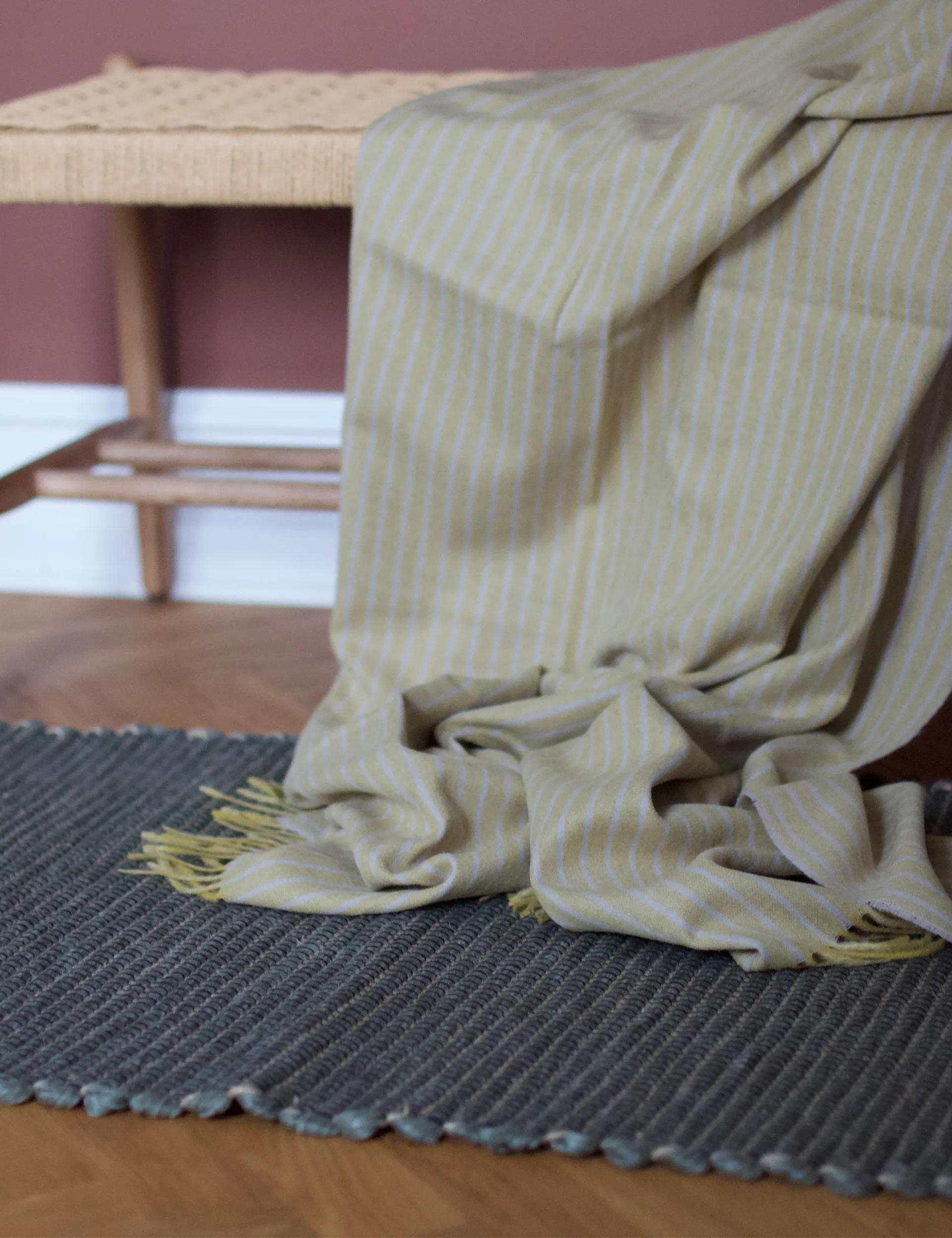 Stripes huopa 130 x 200 cm, Light yellow  Elvang Denmark