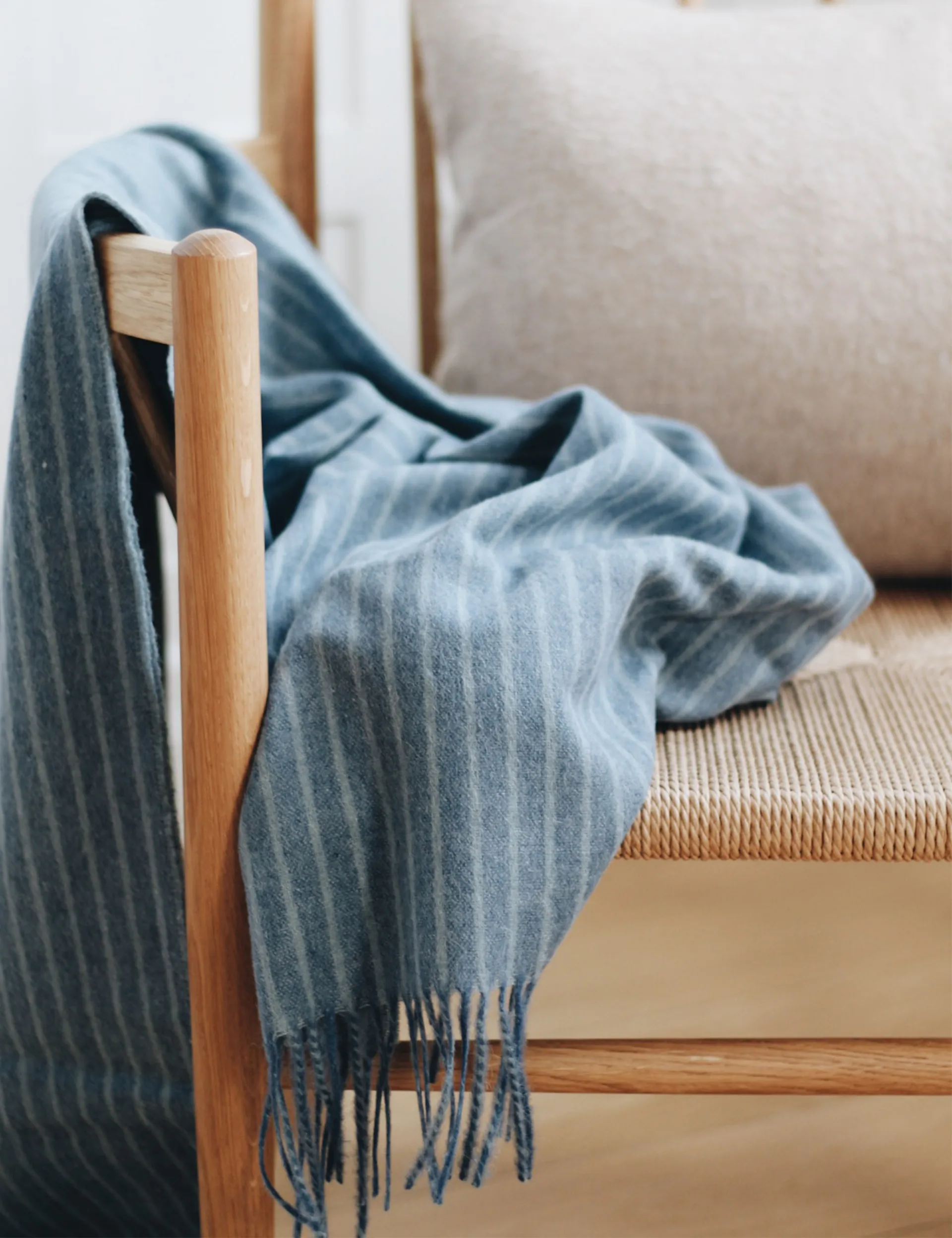 Stripes huopa 130 x 200 cm, Mirage blue Elvang Denmark