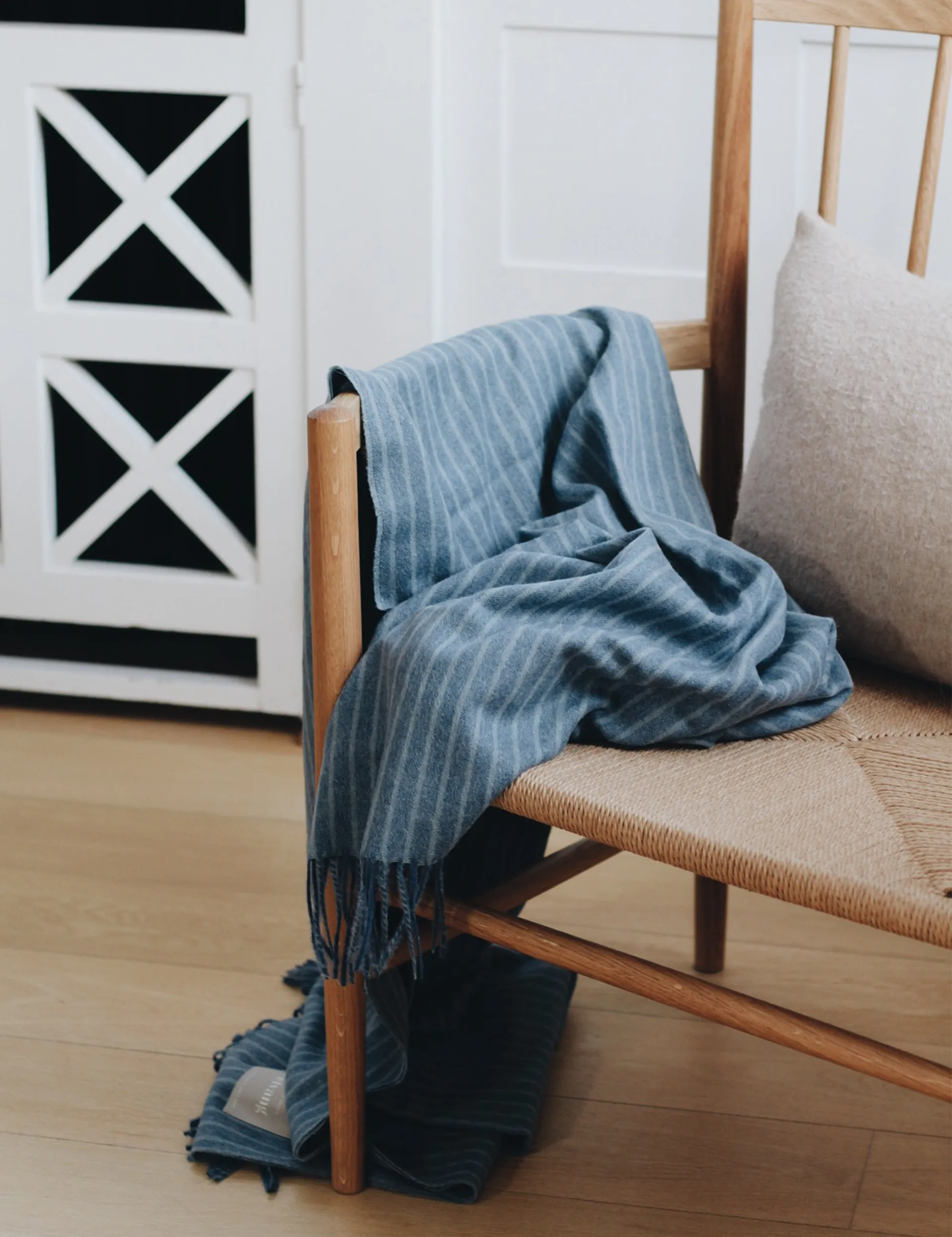 Stripes huopa 130 x 200 cm, Mirage blue Elvang Denmark