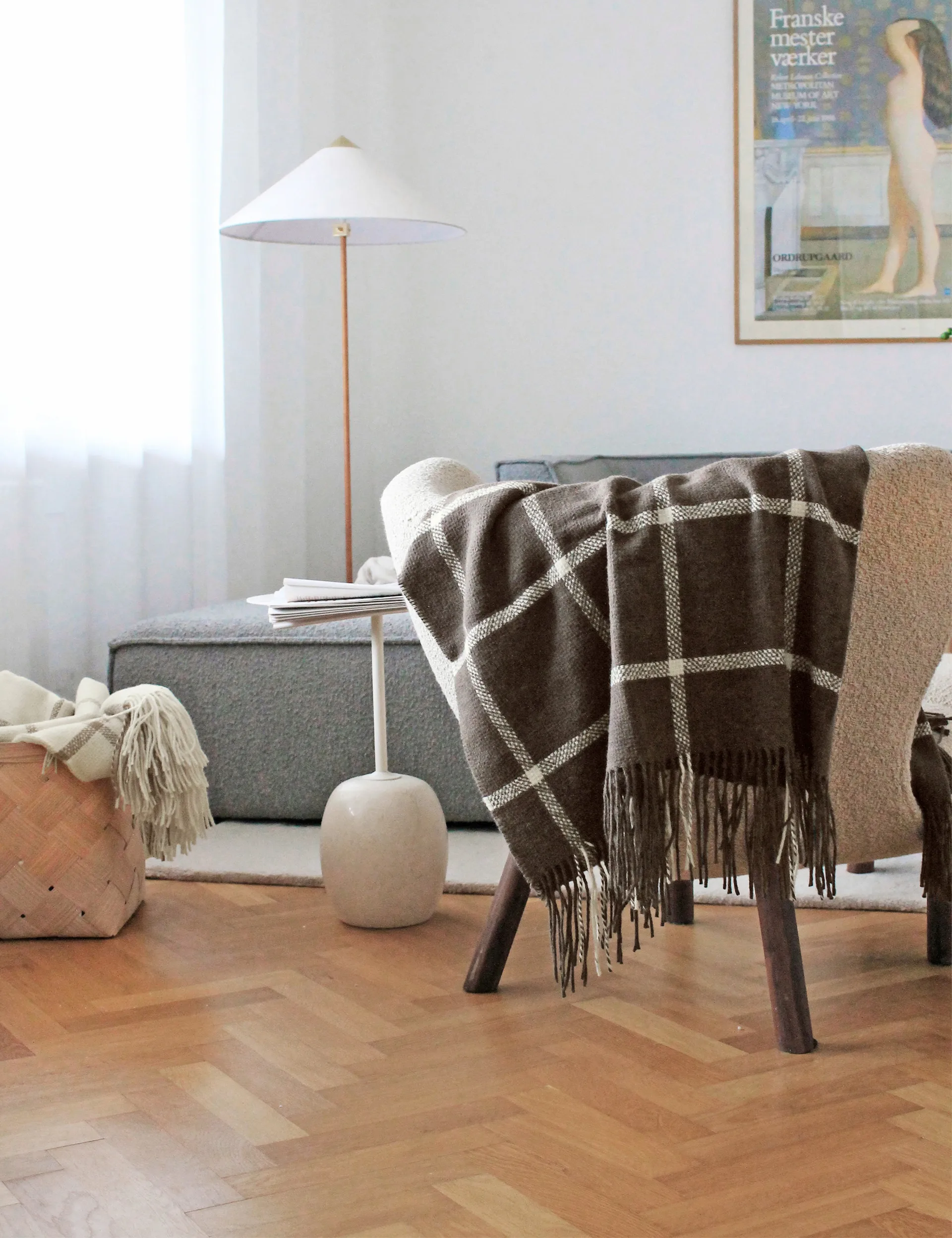 Tartan viltti 130 x 190 cm, Mocca Elvang Denmark
