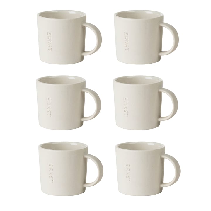 Ernst espressokuppi kivitavara, 6-pakkaus - Luonnonvalkoinen - ERNST