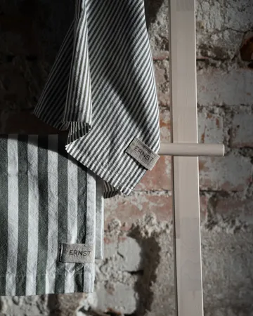 Ernst keittiöpyyhe leveäraidallinen 47x70 cm - Salvia, valkoinen - ERNST