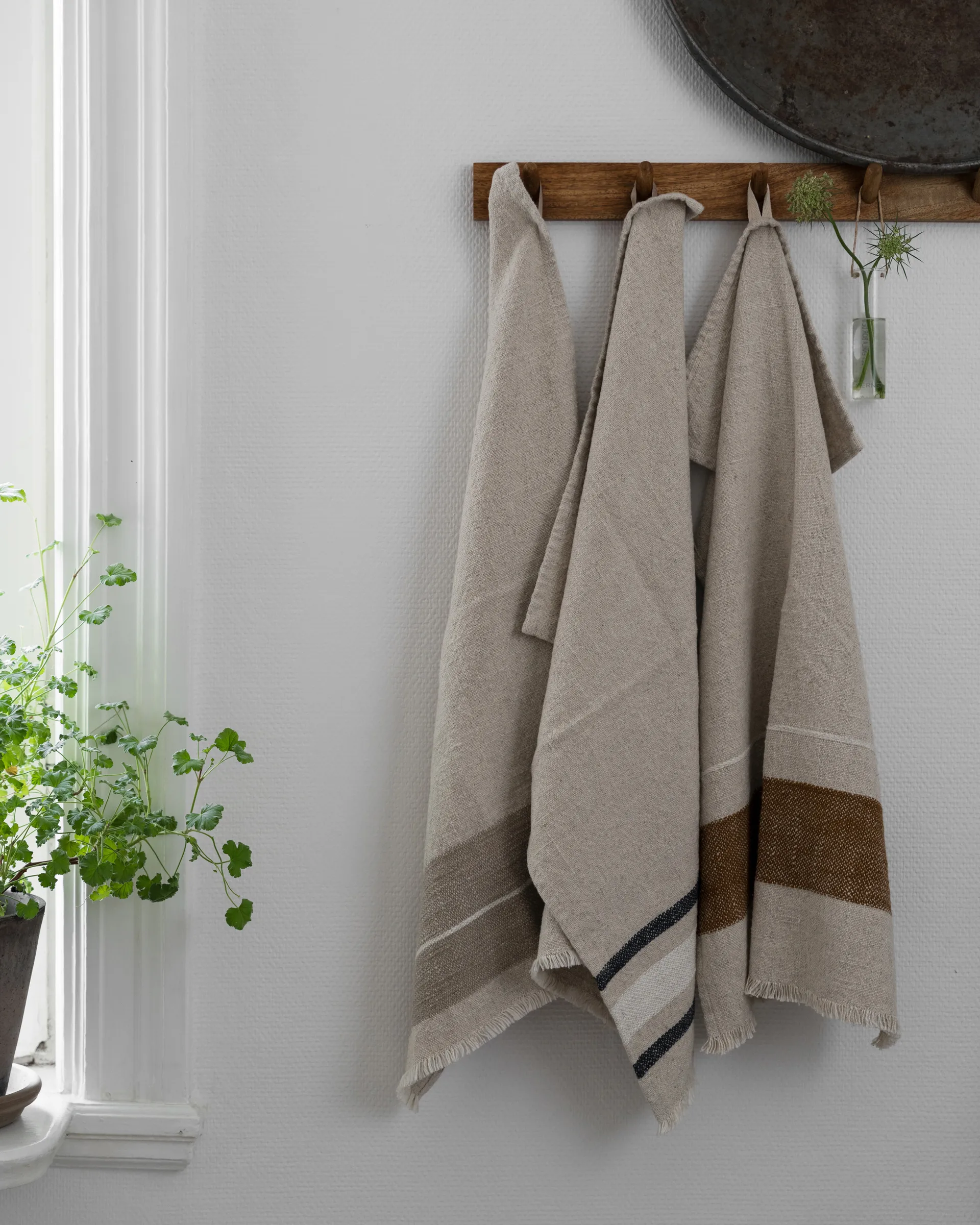 Ernst keittiöpyyhe, Luonnon beige valkoinen, 47x70 cm ERNST