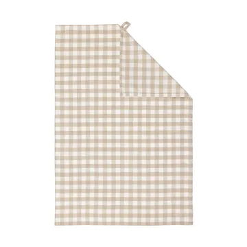 Ernst keittiöpyyhe ruudullinen 47x70 cm - Beige-valkoinen - ERNST