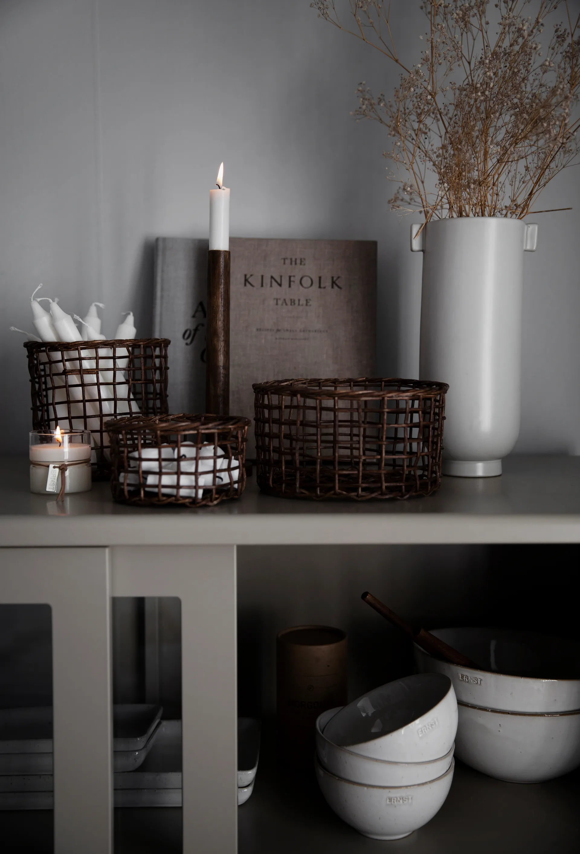 Ernst kori bambu, 4-pakkaus, Tummanruskea ERNST