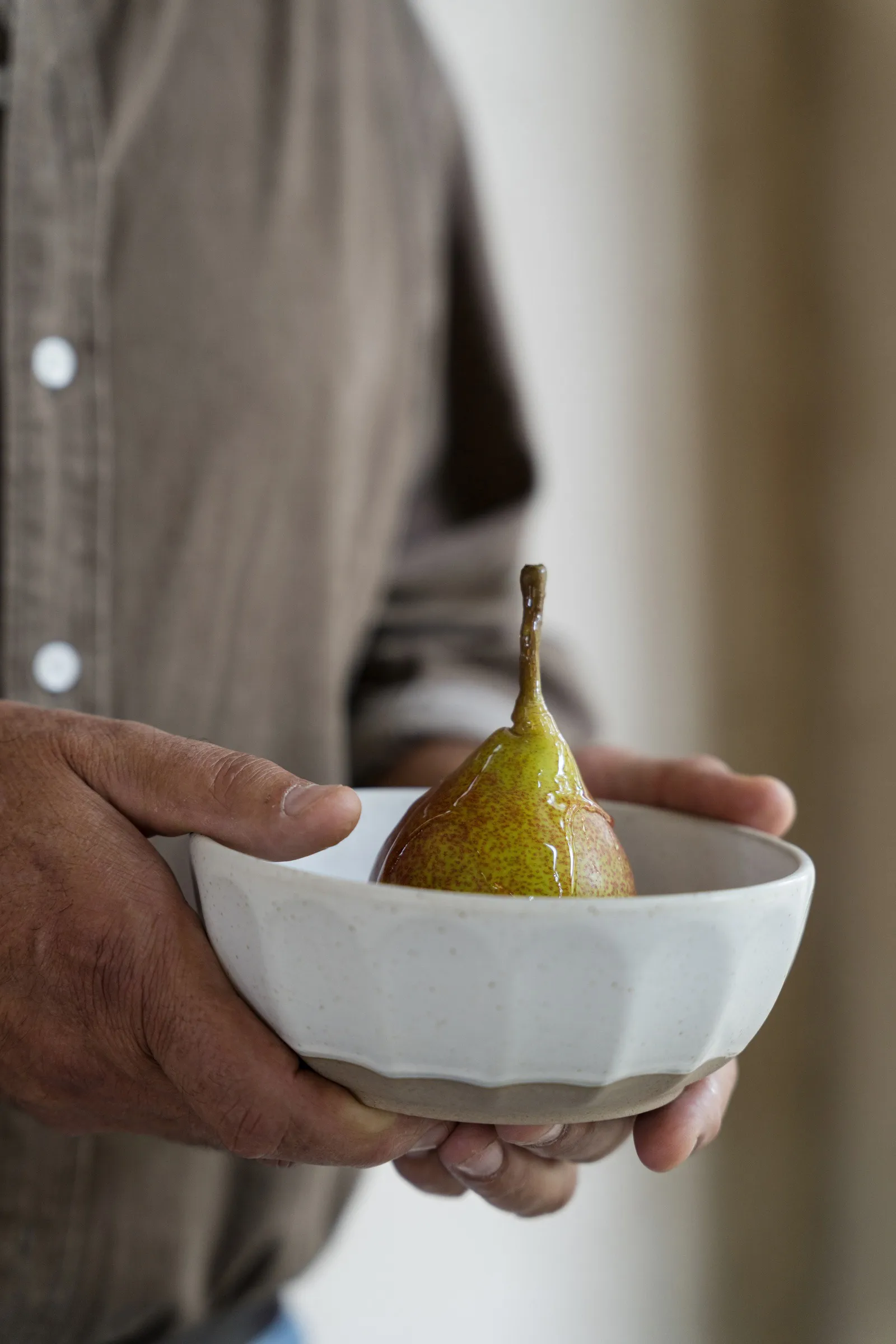 Ernst-kulho kivitavara, Valkoinen-luonnollinen, Ø16 cm ERNST