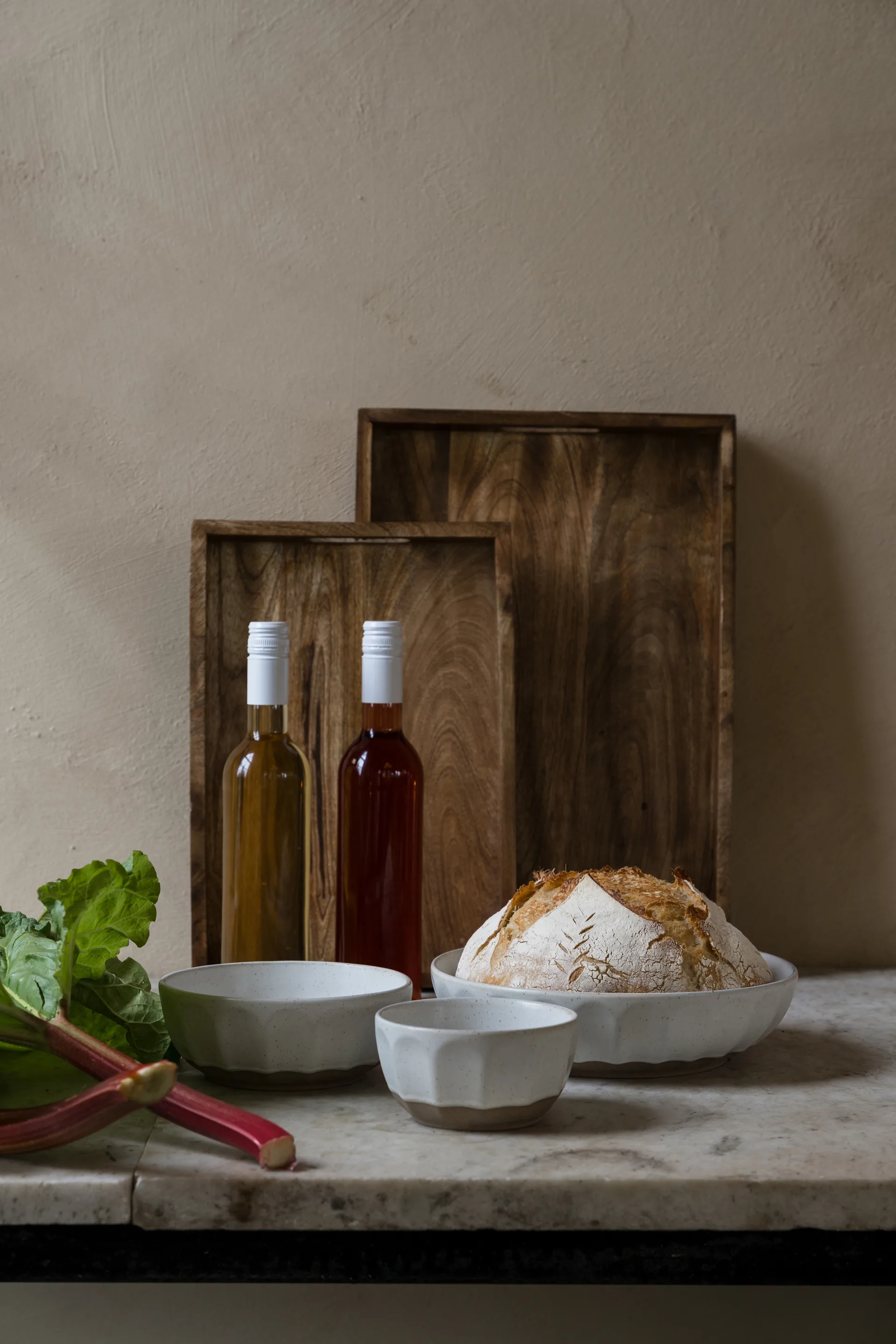 Ernst-kulho kivitavara, Valkoinen-naturel, Ø20 cm ERNST