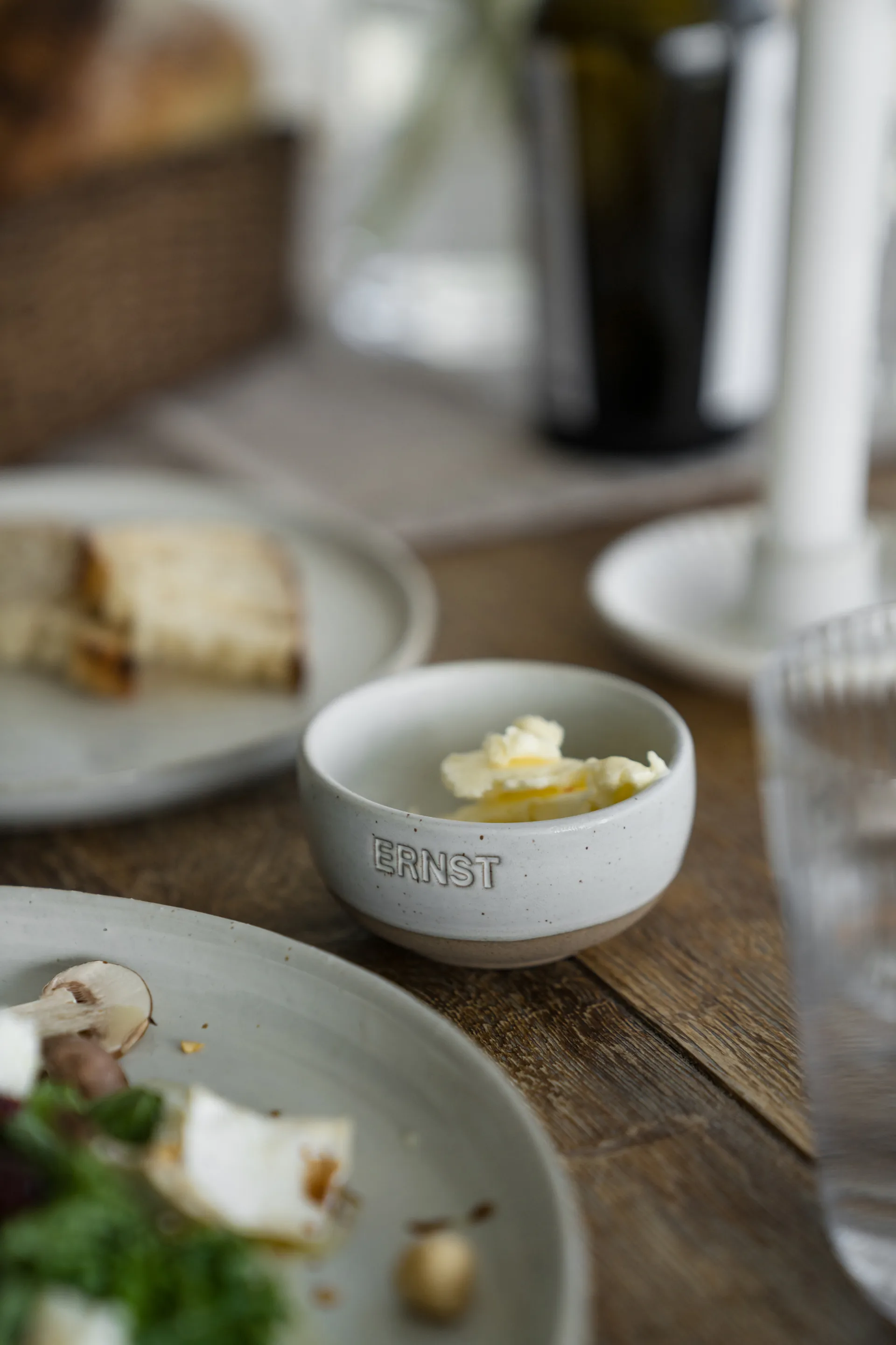 Ernst kulho, Valkoinen-luonnollinen pohja, Ø8 cm ERNST