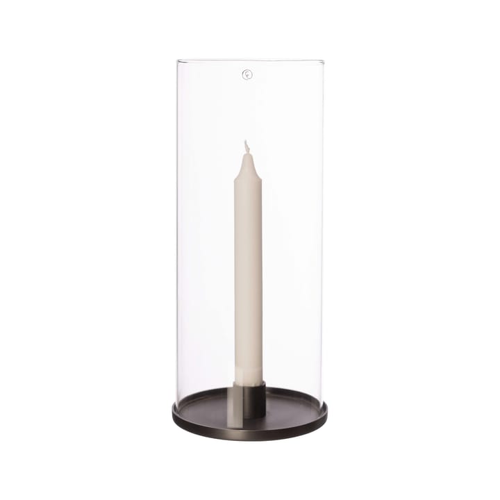 Ernst kynttilälyhty kruunukynttilälle 28 cm - Musta alumiini - ERNST