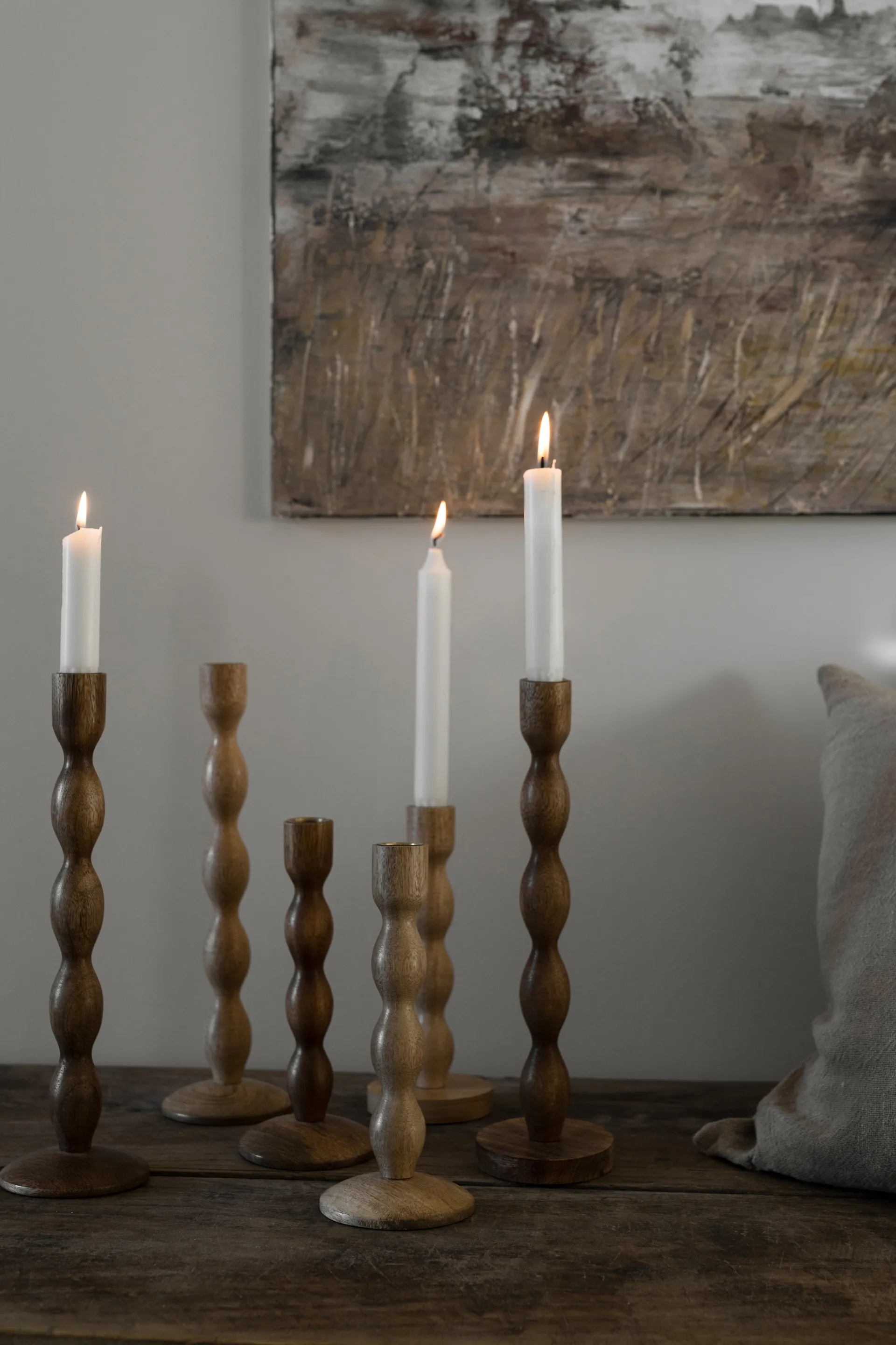 Ernst kynttilänjalka Ø9x21 cm, Tumma ruskea ERNST