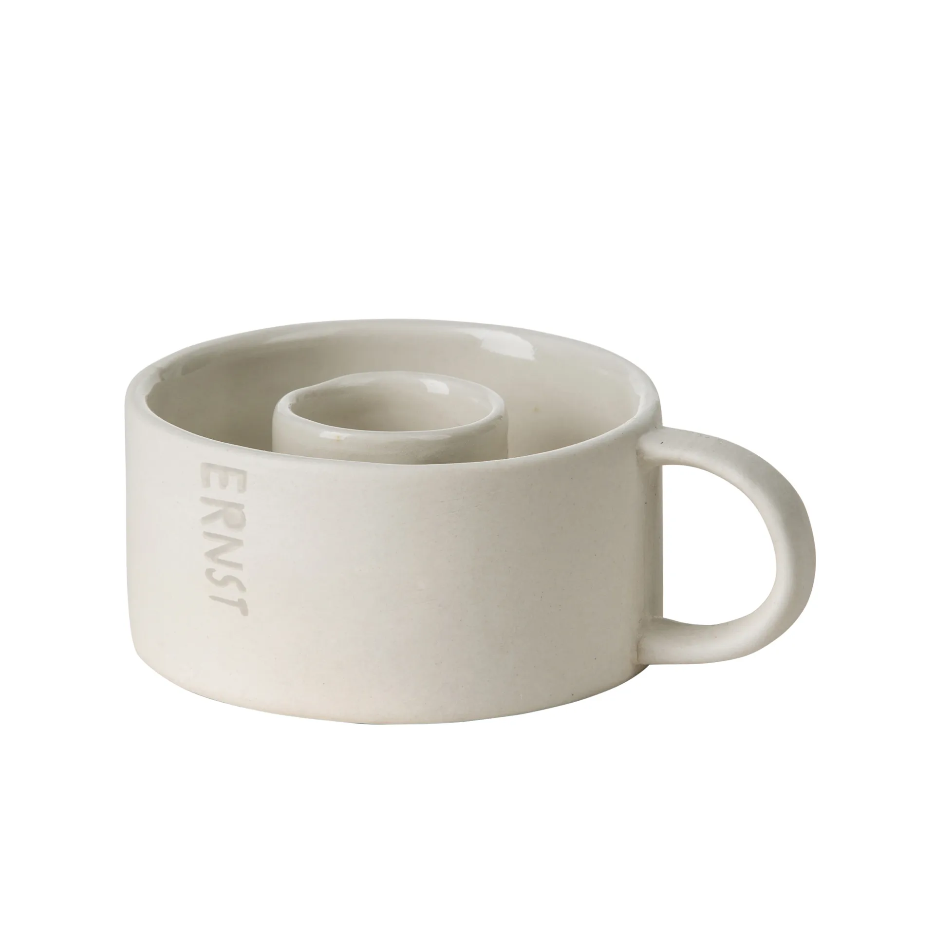 Ernst-kynttilänjalka ja kynttilä, valkoinen ERNST