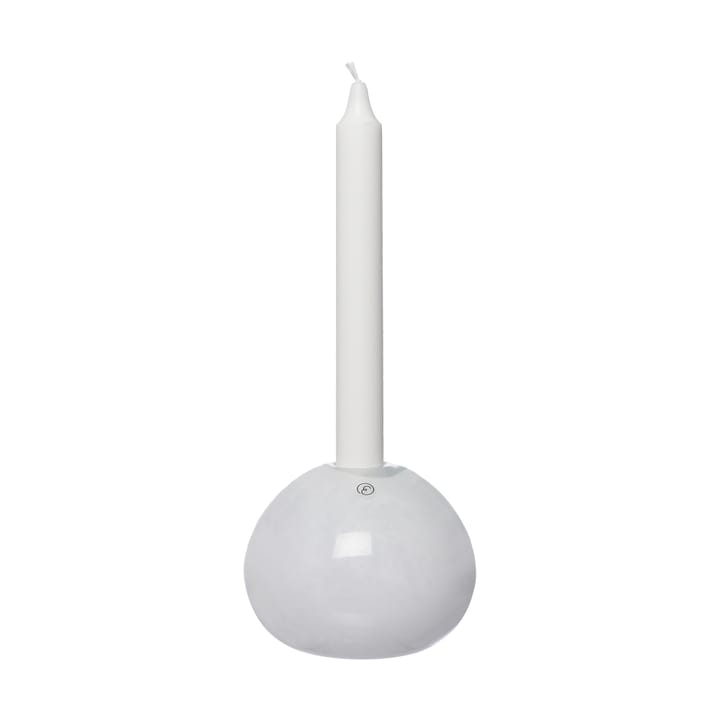Ernst kynttilänjalka lasi Ø11 cm - Valkoinen - ERNST