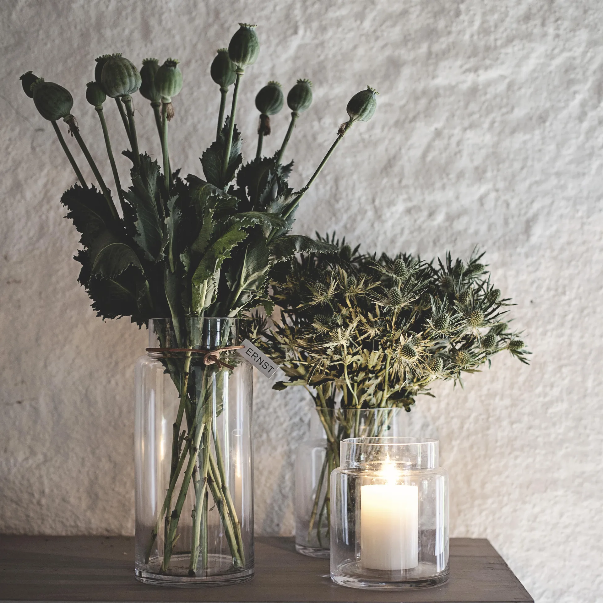 Ernst lasimaljakko K33 cm Ø 11,5 cm, kirkas ERNST