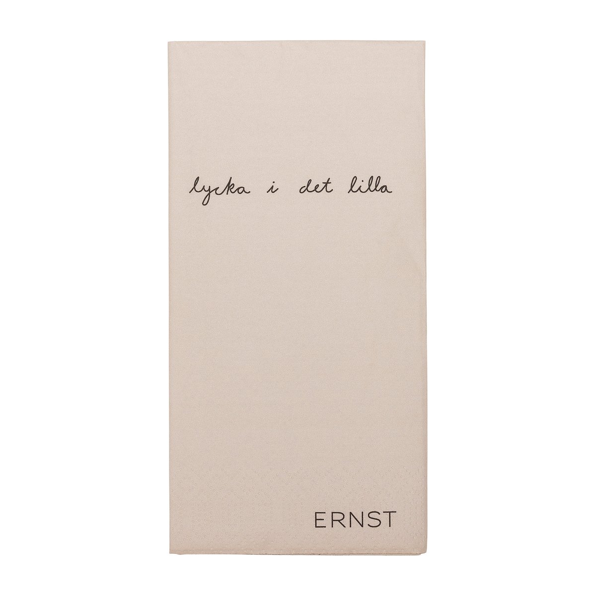 ERNST Ernst lautasliina tekstillä Lycka i det lilla 20-pakkaus Luonnonvärinen-musta
