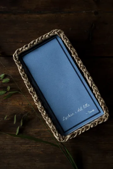 Ernst lautasliina tekstillä Lycka i det lilla 20-pakkaus - Sininen - ERNST