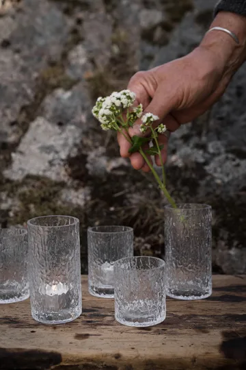 Ernst maljakko/kynttilälyhty kuvioitu - Kirkas, Ø5,3x8,5 cm - ERNST