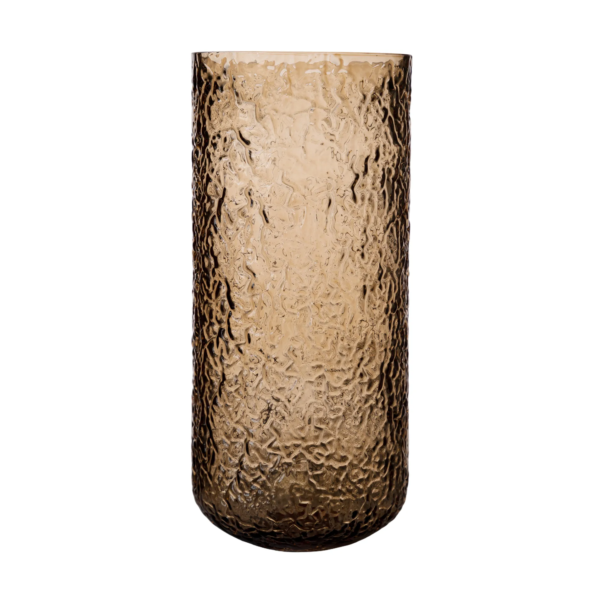 Ernst maljakko/kynttilälyhty kuvioitu, Meripihka, Ø11×25 cm ERNST