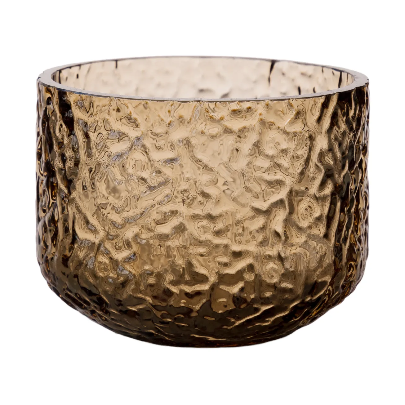 Ernst maljakko/kynttilälyhty kuvioitu, Meripihka, Ø8x6 cm ERNST