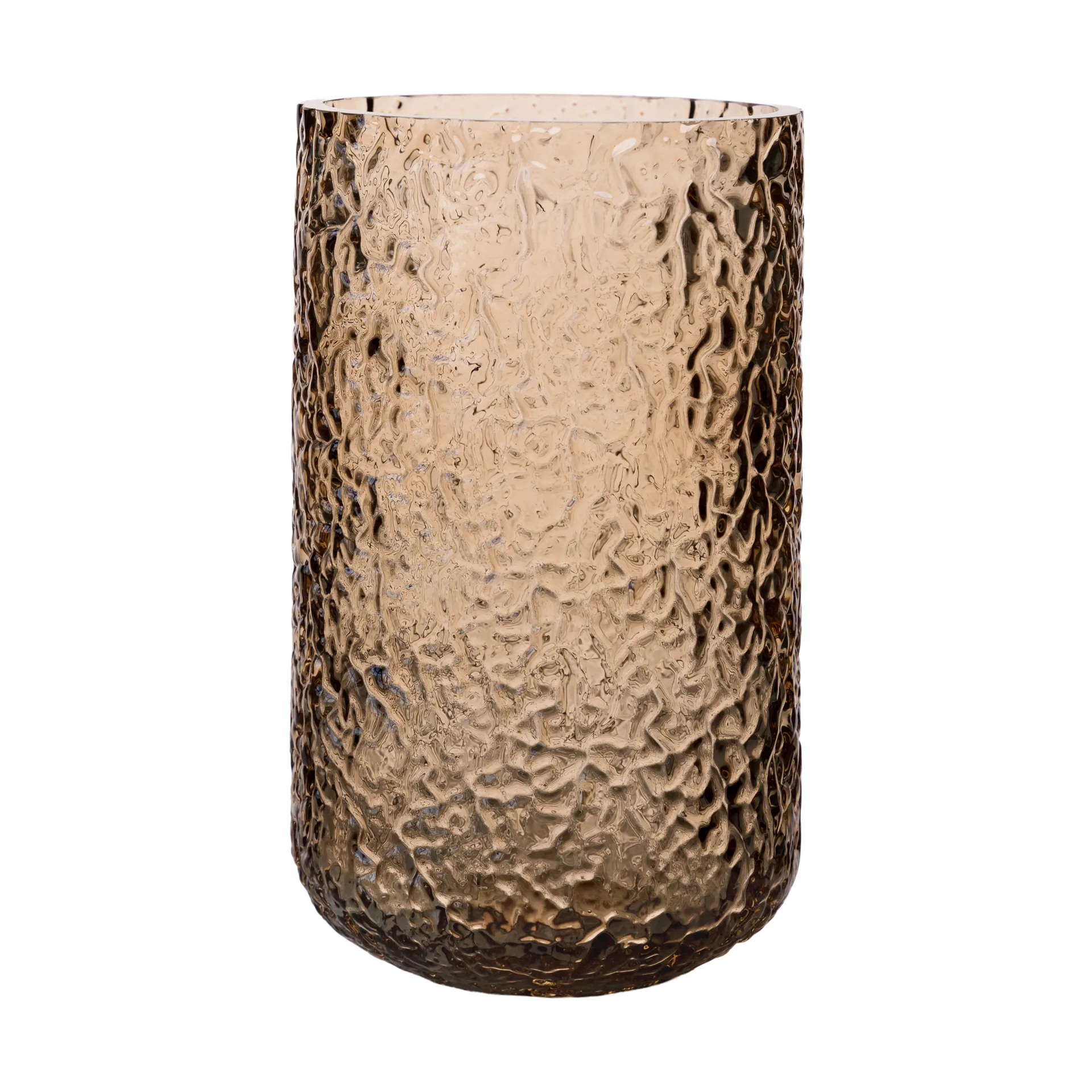 Ernst maljakko/kynttilälyhty kuvioitu, Meripihka, Ø9x15 cm ERNST