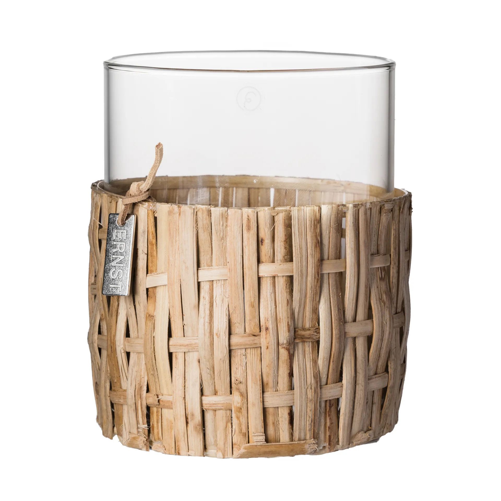 Ernst maljakko/tuikkulyhty korissa, Luonnollinen, Ø10×12 cm ERNST