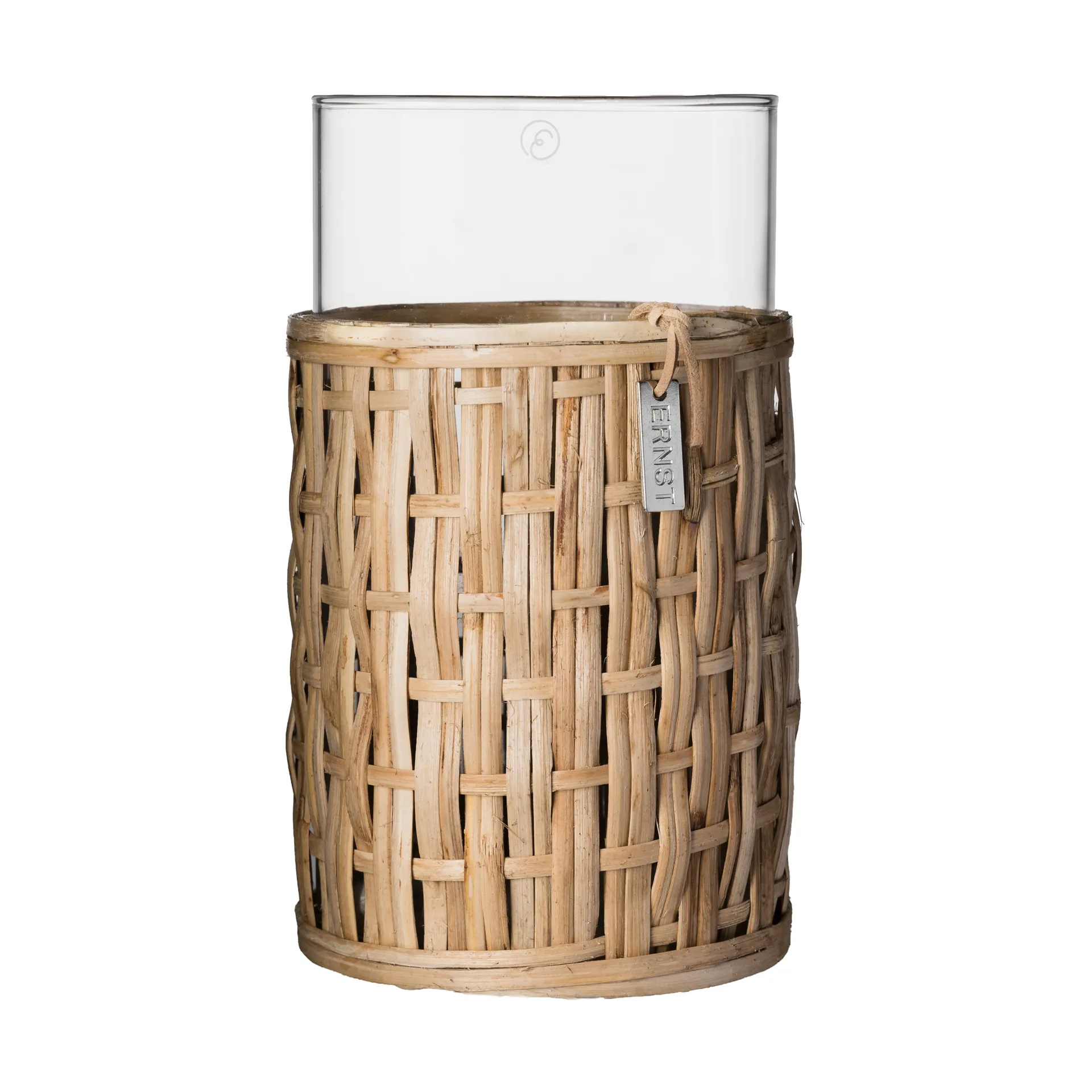 Ernst maljakko/tuikkulyhty korissa, Luonnollinen, Ø10×18 cm ERNST