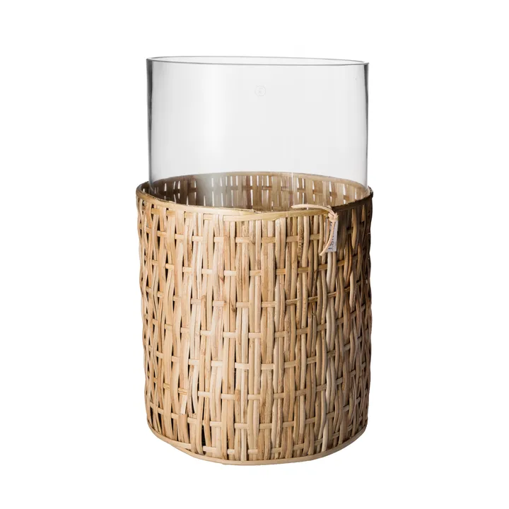 Ernst maljakko/tuikkulyhty korissa - Luonnonvärinen, Ø18x30 cm - ERNST