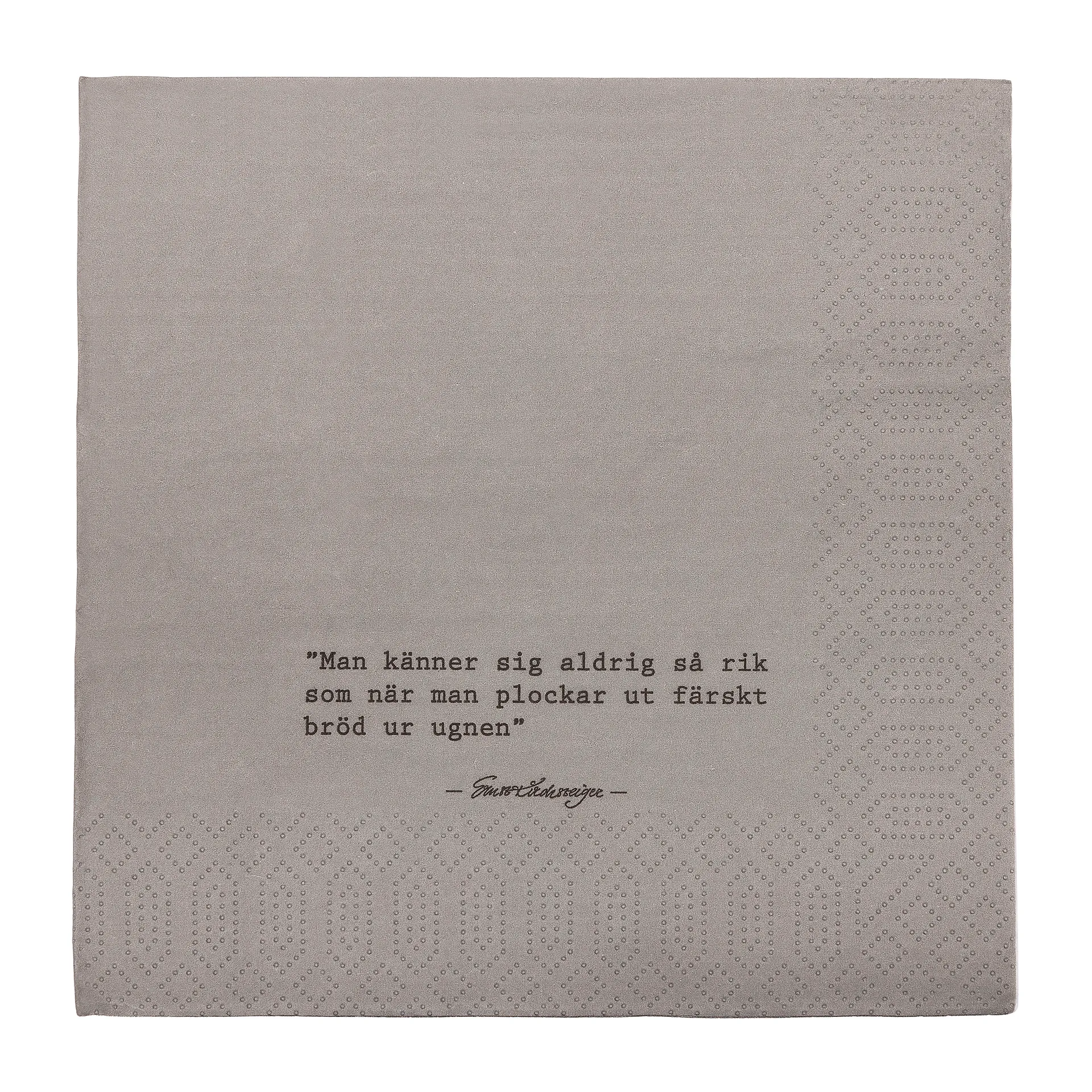 Ernst servetti sitaatilla Bröd 20-pakkaus, Harmaa ERNST